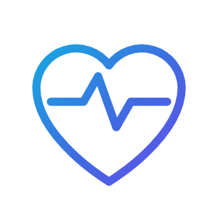 Heart with a pulse line