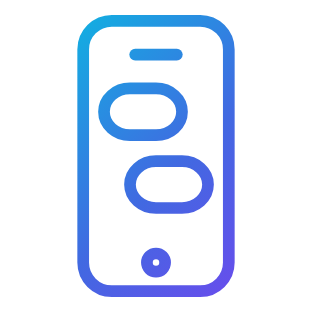 Phone showing two chat bubbles