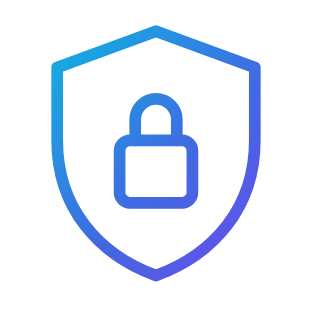 Shield with a padlock