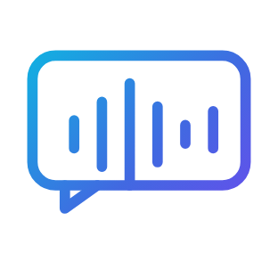Speech bubble containing a waveform